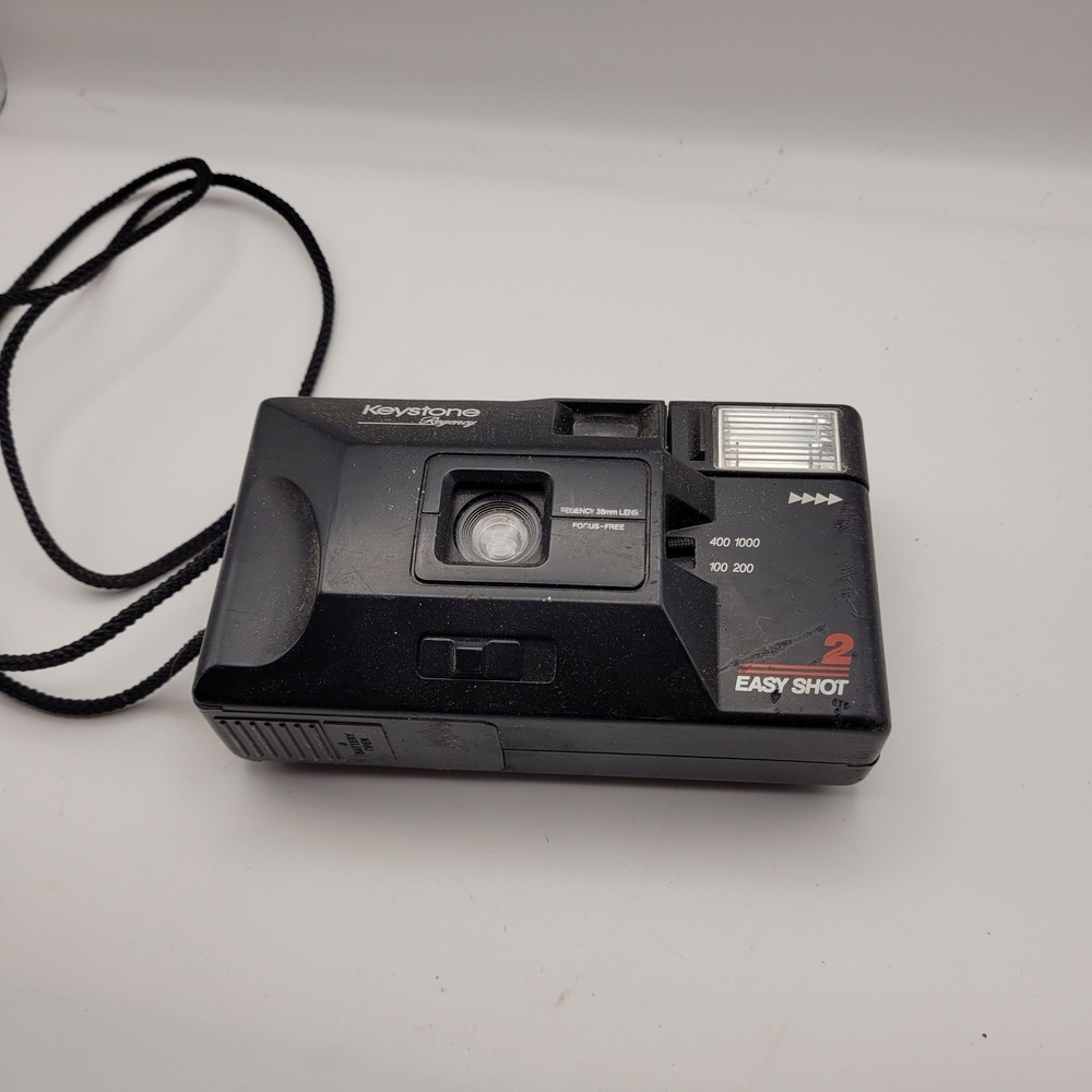 Keystone Regency Easy Shot 2 35mm Film Camera Focus Free 38mm Lens Black Vintage